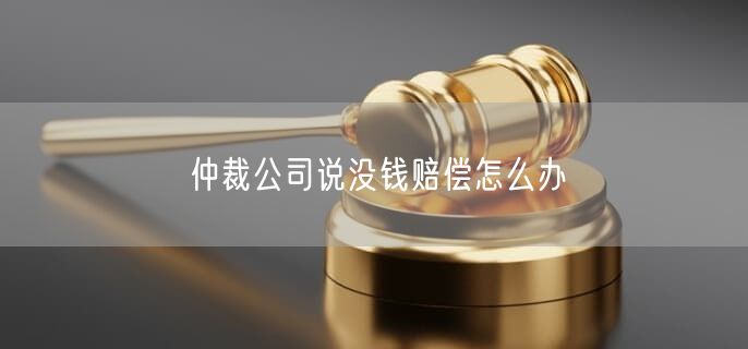 仲裁公司说没钱赔偿怎么办