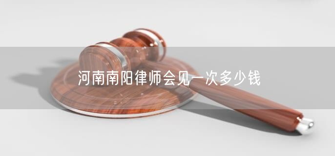 河南南阳律师会见一次多少钱