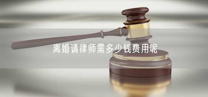 离婚请律师需多少钱费用呢