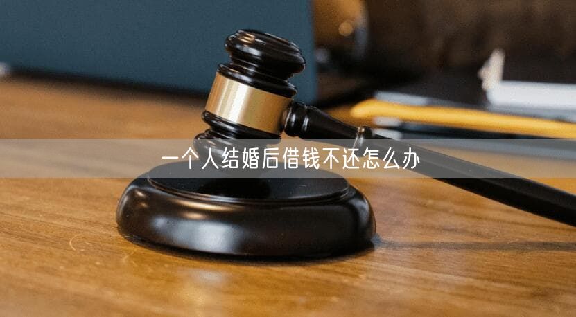 一个人结婚后借钱不还怎么办