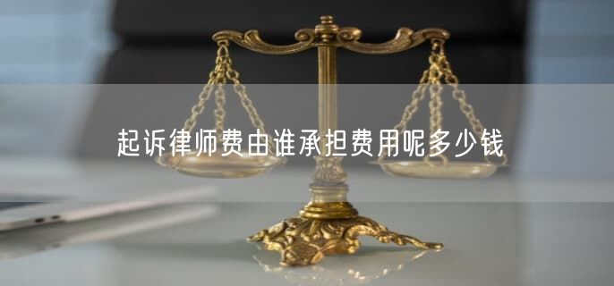 起诉律师费由谁承担费用呢多少钱