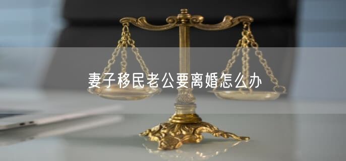 妻子移民老公要离婚怎么办